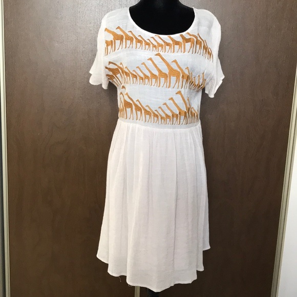 RARE Giraffe dress THML boho empire tunic - Picture 1 of 5